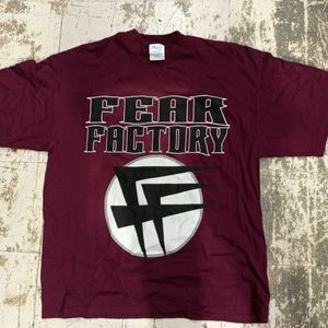 Fear Factory big logo burgandy shirt